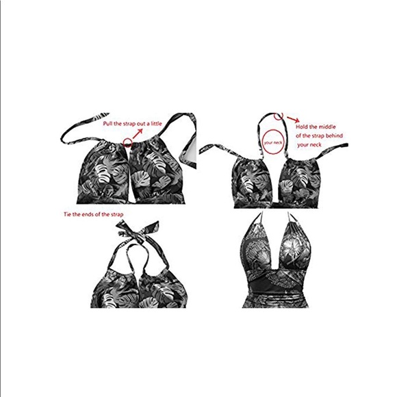 SOLD—- NEW sizeXL Halter One Piece Swimsuit - Picture 4 of 9